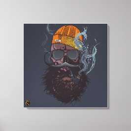 Punk-Hipster G-Skulls Schädel Coole Love Leinwanddruck