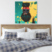 Punk Hipster G-Skulls Schädel Leinwanddruck (Insitu (Schlafzimmer))