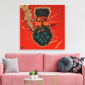 Punk Hipster G-Skulls Schädel need more Leinwanddruck (Insitu (Wohnzimmer))