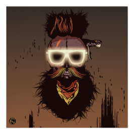 Punk Hipster G-Skulls Schlangenkopf Poster