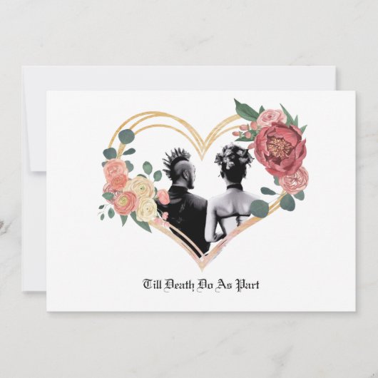 Punk-Hochzeit Einladung (Vorderseite)