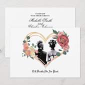 Punk-Hochzeit Einladung (Vorne/Hinten)
