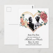 Punk-Hochzeit Postkarte (Vorne/Hinten)