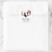 Punk-Hochzeit Quadratischer Aufkleber (Tasche)