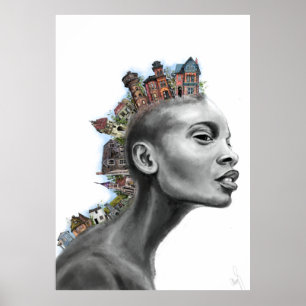 Punk House Hair Girl Poster