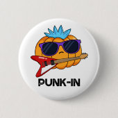 Punk-in Funny Punk Rock Pumpkin Pun Button (Vorderseite)