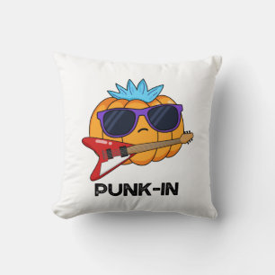 Punk-in Funny Punk Rock Pumpkin Pun Kissen