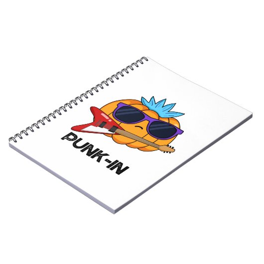 Punk-in Funny Punk Rock Pumpkin Pun Notizblock (Linke Seite)
