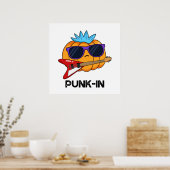 Punk-in Funny Punk Rock Pumpkin Pun Poster (Küche)