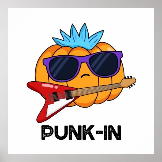 Punk-in Funny Punk Rock Pumpkin Pun Poster (Vorne)
