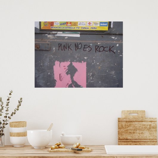 Punk ist nicht rock - Graffiti Poster (Küche)
