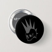 Punk-Jawless-Schädel Button (Vorne & Hinten)