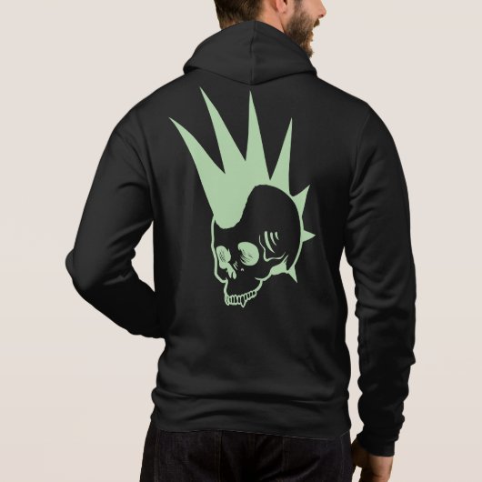 Punk-Jawless-Schädel Hoodie (Rückseite)