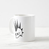Punk-Jawless-Schädel Kaffeetasse (Vorderseite Links)