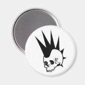 Punk-Jawless-Schädel Magnet (Vorderseite/Rückseite)