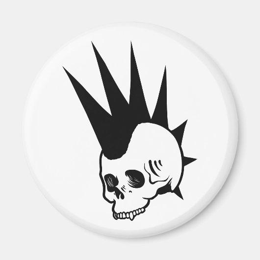 Punk-Jawless-Schädel Magnet (Vorne)