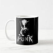 Punk-Kätzchen mit Mohawk-Nge-Gothic-Design Kaffeetasse (Links)
