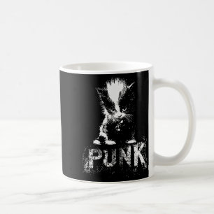 Punk-Kätzchen mit Mohawk-Nge-Gothic-Design Kaffeetasse
