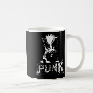 Punk-Kätzchen mit Mohawk-Nge-Gothic-Design Kaffeetasse