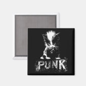 Punk-Kätzchen mit Mohawk-Nge-Gothic-Design Magnet (Vorderseite/Rückseite)