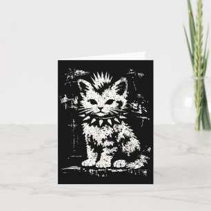 Punk Katze Nge Rebellische Katze Alternativer Stil Karte