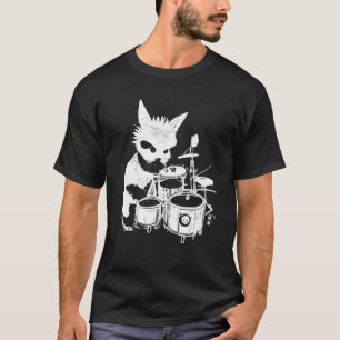 Punk Katze spielt Schlagzeug 5 T-Shirt