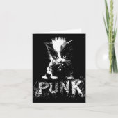 Punk Kitten Cat With Mohawk Nge Gothic Design Karte (Vorderseite)