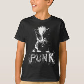 Punk Kitten Cat With Mohawk Nge Gothic Design  T-Shirt (Vorderseite)