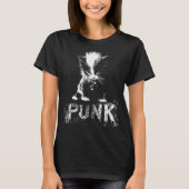 Punk Kitten Cat With Mohawk Nge Gothic Design T-Shirt (Vorderseite)
