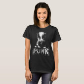 Punk Kitten Cat With Mohawk Nge Gothic Design T-Shirt (Vorne ganz)