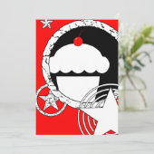 Punk-Kuchen Einladung (Stehend Vorderseite)