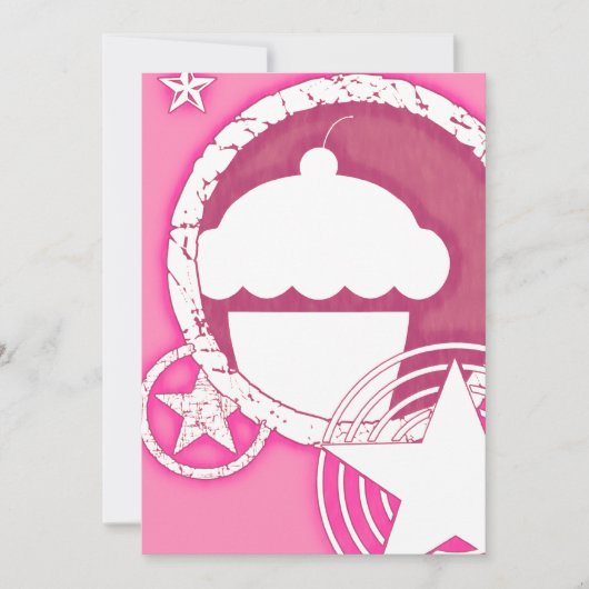 Punk-Kuchen Einladung (Vorderseite)