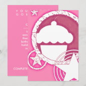 Punk-Kuchen Einladung (Vorne/Hinten)