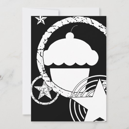 Punk-Kuchen Einladung (Vorderseite)