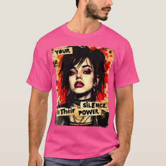 Punk-Mädchen-Graffiti 90er Grunge Urban Art Abgenu T-Shirt