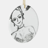 Punk-Mädchen Keramik Ornament (Rechts)