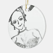 Punk-Mädchen Keramik Ornament (Links)