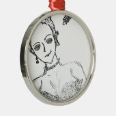 Punk-Mädchen Ornament Aus Metall (Rechts)