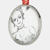 Punk-Mädchen Ornament Aus Metall (Links)