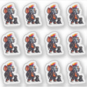 Punk mit einem Stamm 12-Aufkleber Aufkleber (Vorderseite)