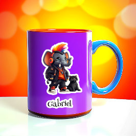 Punk mit Personalisiertem Vinyl-Sticker aus Trunk Aufkleber