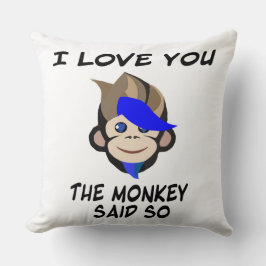 Punk Monkey I Liebe Sie der Affe sagte so Kissen