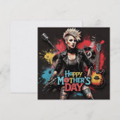 Punk Mother's Day Pearl Simmer Card Feiertagskarte (Vorne/Hinten)