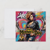 Punk Mother's Day Pearl Simmer Card Feiertagskarte (Vorne/Hinten)