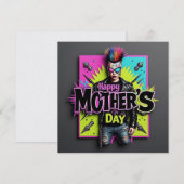 Punk Mother's Day Pearl Simmer Card Feiertagskarte (Vorne/Hinten)