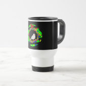 Punk-Möwe-Weihnachtskranz Reisebecher (VorderseiteRechts)