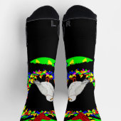 Punk-Möwen-Weihnachtskranz Socken (Oben)
