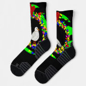 Punk-Möwen-Weihnachtskranz Socken (Links)