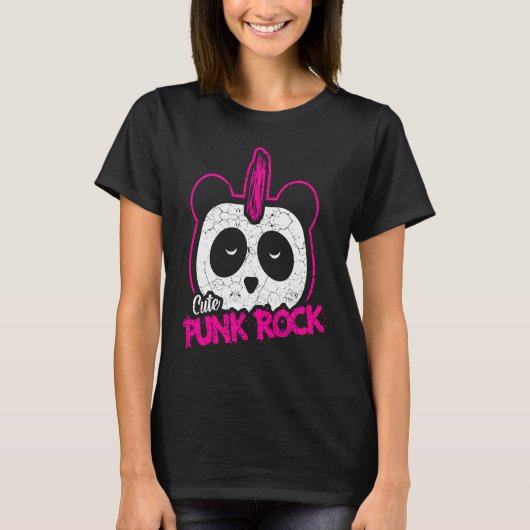 Punk Music Panda Punker Rock Concert T-Shirt (Vorderseite)