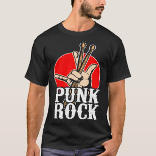 Punk Music Retro Punk Rock Drums Percussionist Dr. T-Shirt